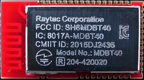 Raytac製BLEモジュール MDBT40-P