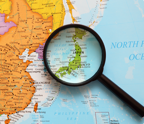 日本を中心としたグローバルな取引ネットワークのイメージ