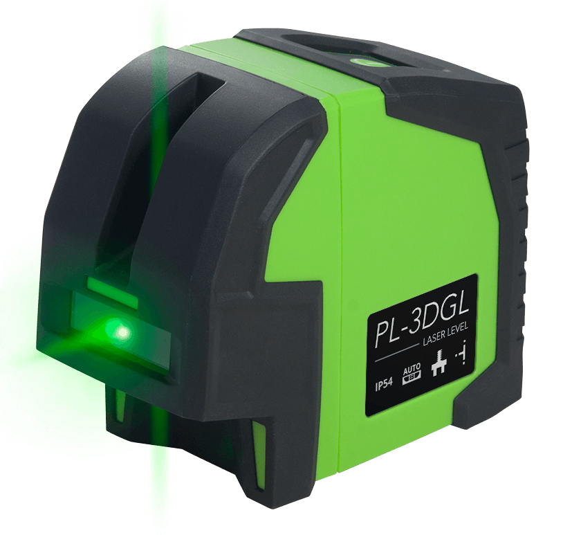 高精度なグリーンレーザーレベラー（墨出し器）