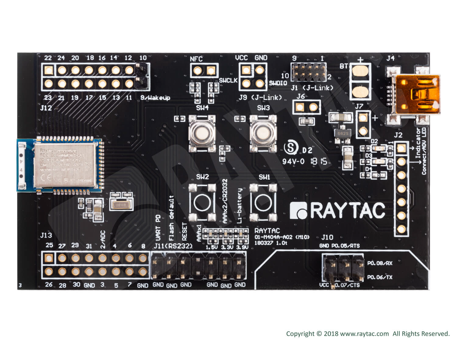 Raytac 評価ボード MDBT42Q-DB-32