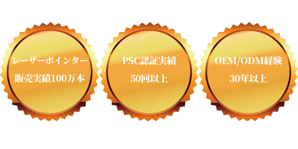 フクミが開発した携帯用レーザー応用装置の製品群